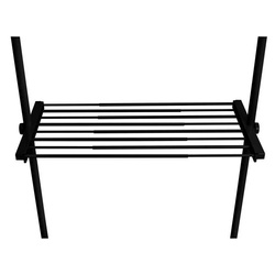 Gardrób polc, HERKULES, 73-120 x 42 cm, WENKO, fekete