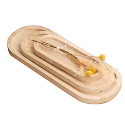 Indiai ékszertartó tálca, fából, 3 darab