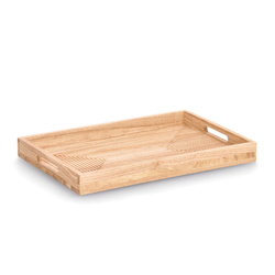 Tálca fogantyúkkal, fa, 46 x 30,5 cm