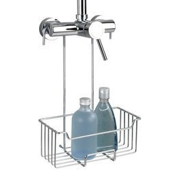 Függő fürdőszobai polc a CADDY MILO, WENKO zuhanycsaptelepre, ezüst színben