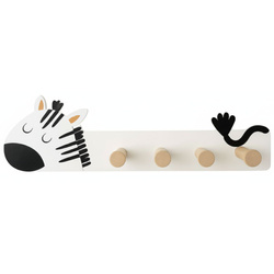 MINI ZOO gyerekszoba akasztó, 35,5 x 6,5 x 10 cm, zebra