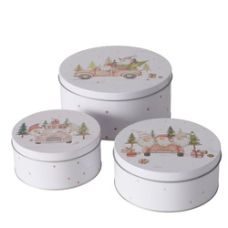 CARRIE három darabos tároló doboz készlet, Ø 14-20 cm