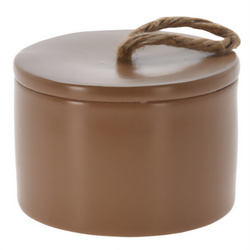 HELI porcelán edényben lévő gyertya, Ø 10 cm, barna