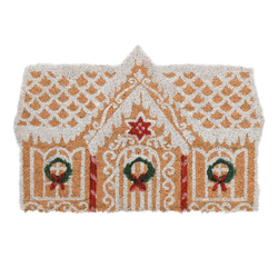 Mézeskalács ház formájú lábtörlő, kókuszrost, 59x39 cm, 2. minta
