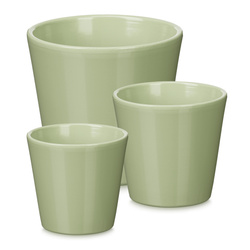 Kúpos virágcserepek készlete Ø 14, 17, 22 cm