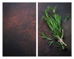 Rozmaring konyhai alátétek, 2 db, üveg, 52 x 30 cm