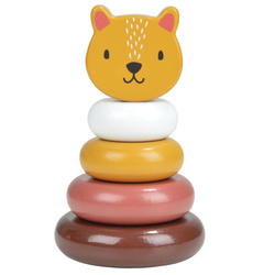 Állatos motívumú Hanoi torony játék.