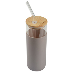 Üveg kulacs szilikon borítással, 0,5l