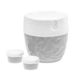 Reggeliző doboz, salátás és öntetes tároló BENTOBOX L, 3 elem, KOZIOL