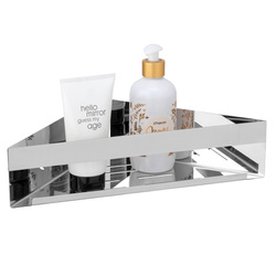 GENOVA sarokfürdőszobai polc, fúrás nélküli Turbo-Loc szerelés, WENKO