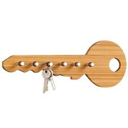 Kulcstartó, 6 horoggal, ZELLER, természetes