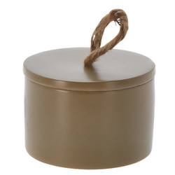 HELI porcelán edényben lévő gyertya, Ø 10 cm, zöld