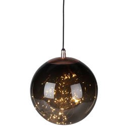 Fénydísz, átlátszó LED gömb, Ø 25 cm