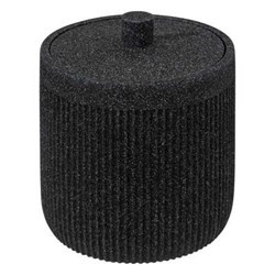 ONYX vattapamacs és fültisztító pálcika tartó, pala, Ø 9,9 cm