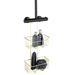 Két szintes MILO fürdőszobai kosár, kádcsaptelepre szerelhető