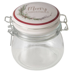 CHARLENE porcelán fedeles üveg, 450 ml