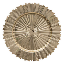 Ráncos tányéralátét, arany, Ø 33 cm