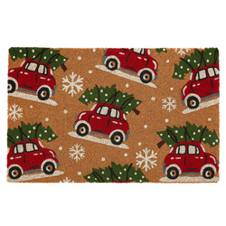 Karácsonyi lábtörlő kókuszrostból, 59x39 cm, 3-as minta