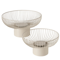 CINDY fém gyümölcsös tálak, 2 db, Ø 30-39 cm