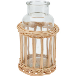 Dekoratív üveg kosárban.