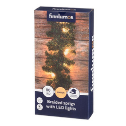 Karácsonyi fényfüzér 80 LED-del, 5 m, meleg fényű