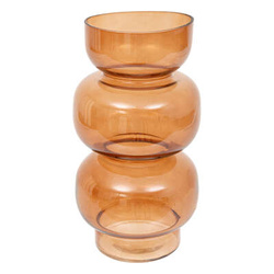 BE VINTAGE buborékos üveg váz, Ø 13,5 cm