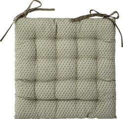 OTTO, 38 x 38 cm-es, khaki színű, kötözős, steppelt székpárna