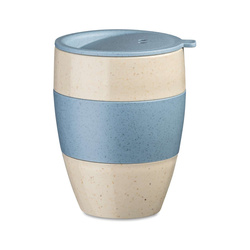 AROMA TO GO termosz kávéhoz, 400 ml, KOZIOL, természetes sivatagi homok/természetes virágkék