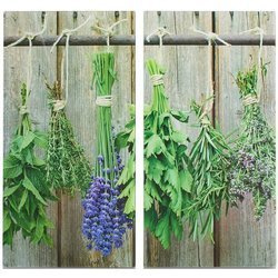 Üveg védőlapok LAWENDA a tűzhelyhez – 2 db, ZELLER, 7-es minta