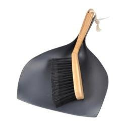 Seprű és lapát, készlet, bambusz fogantyúval