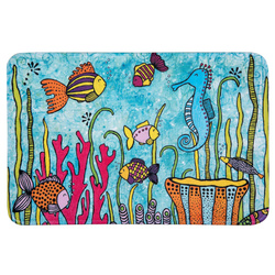 Színes nyomtatott fürdőszobai szőnyeg, 45 x 70 cm, WENKO