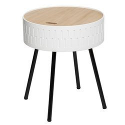 SHIRO kerek dohányzóasztal tárolóval