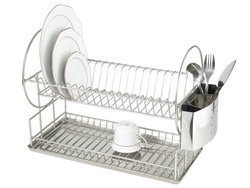 Edénycsepegtető, rozsdamentes acél edényszárító - 2 szint, WENKO