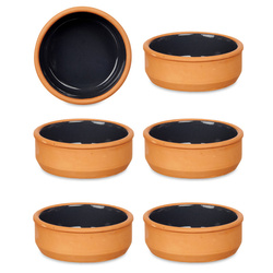 Agyagedények, mázas belsejű tálak, fekete