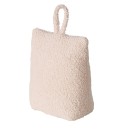 Ajtóütköző bouclé anyagból, FILICIO, 16 x 10 x 20 cm