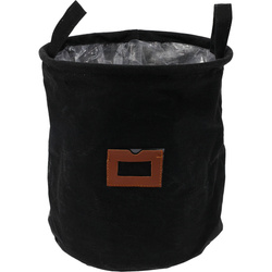 Anyagkosár ablakkal és fogantyúkkal, Ø 24 cm