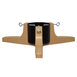 Fenyőfa állvány fa hatással, 62 cm, 2,2 l-es tartály, fekete