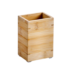 Bambusz fogkefetartó pohár, 8 x 6 x 12 cm
