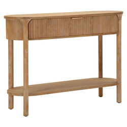 GOTEBORG keskeny konzolasztal praktikus fiókkal, skandináv stílusban, 110 × 40 × 80 cm