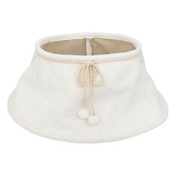 Fehér plüss karácsonyi szoknya, Ø 56 cm