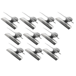 Rozsdamentes acél konyhai klipszek készlete, 10 db.