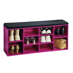 10 pár cipő számára készült szekrény, ülőfelülettel, 103,5 x 48 cm