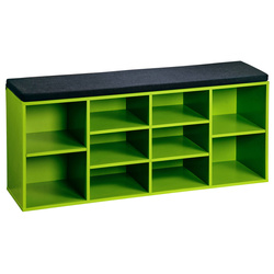 10 pár cipő számára készült szekrény, ülőfelülettel, 103,5 x 48 cm