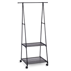 Kerekes akasztó két polccal, 55 - 85 x 45 x 157 cm