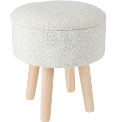 Teddy üléssel ellátott puff, fenyő lábakkal, magassága 34 cm