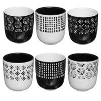 6 darabos ETHNIK kerámia bögre készlet, 120 ml