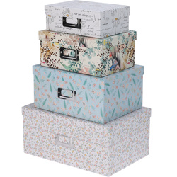 Karton tárolódoboz készlet, 4 db.