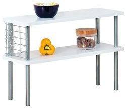Konyhai polc fűszereknek és eszközöknek, 2 szintes, KESPER, fehér