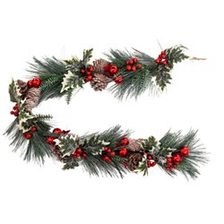 Természetes fenyőtobozokból készült girland, 100 cm