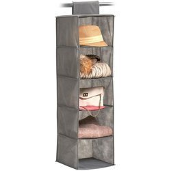 Ruházati szervező, összecsukható gardrób, ZELLER, flíz \ sötétszürke